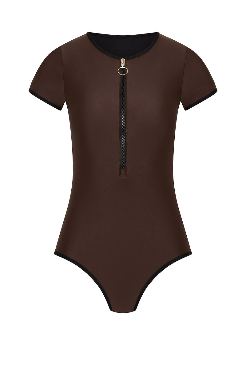 Chocolate Brown Layla 3 Piece Swim Set