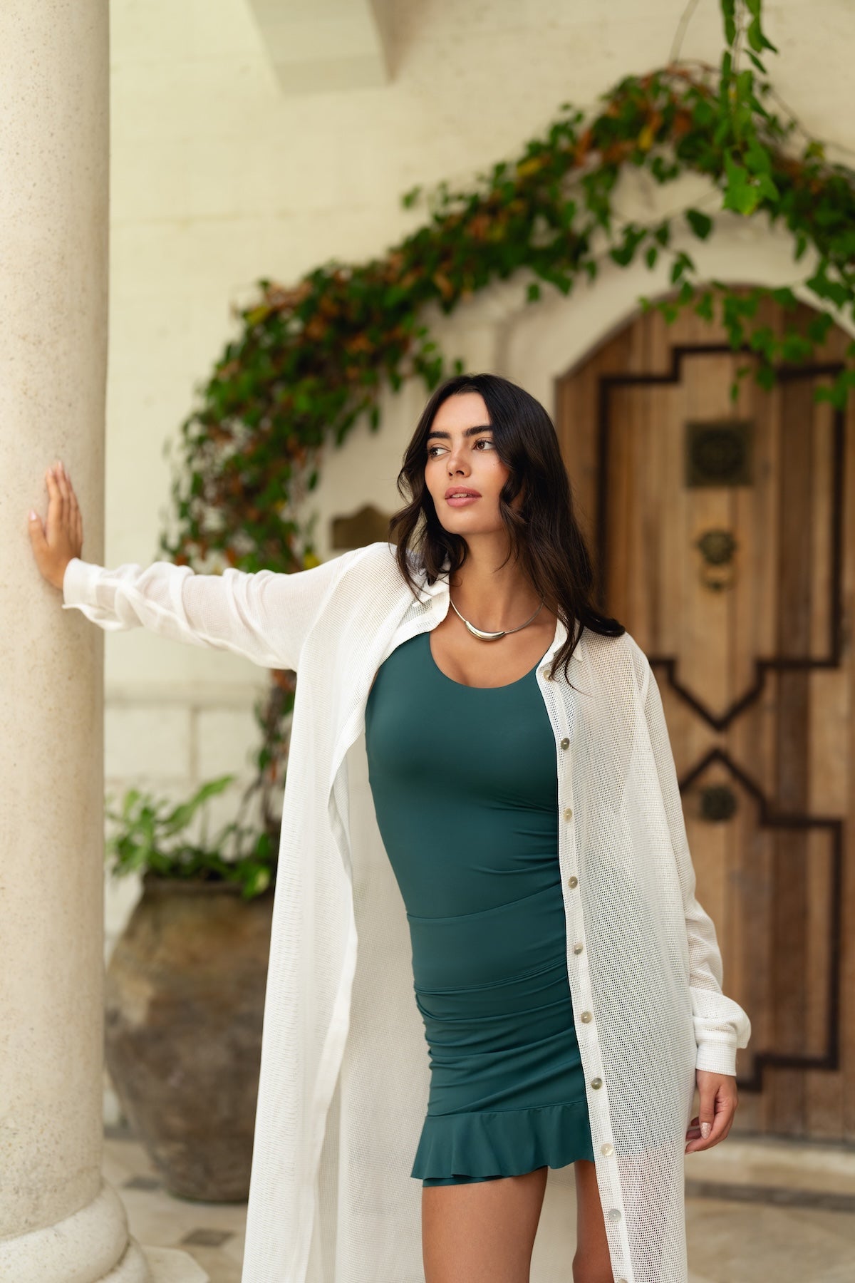 White Amara Crochet Shirt