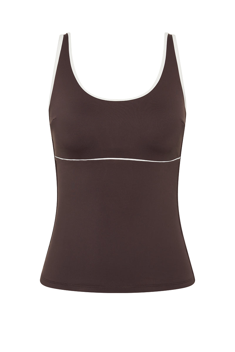 CHOCOLATE BROWN MYA SWIM TANKINI