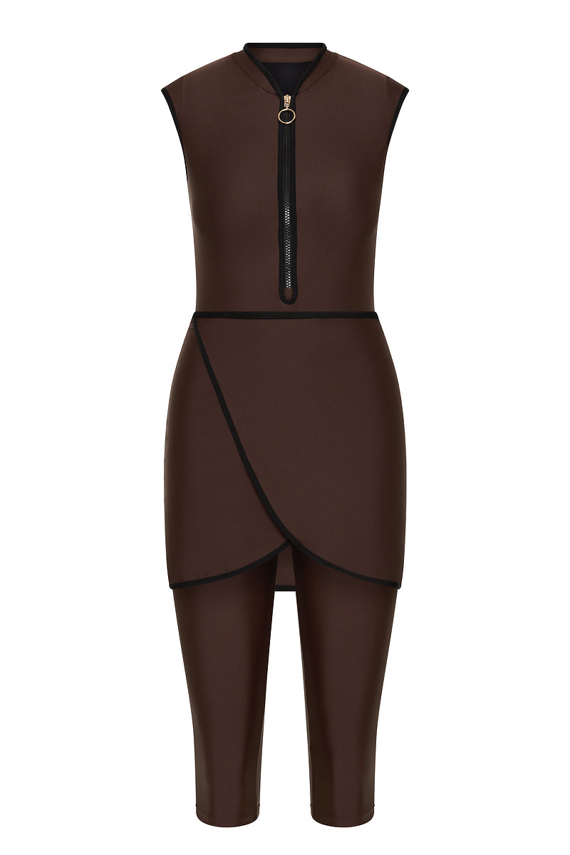 CHOCOLATE BROWN SERENA 3 PIECE SWIM SET