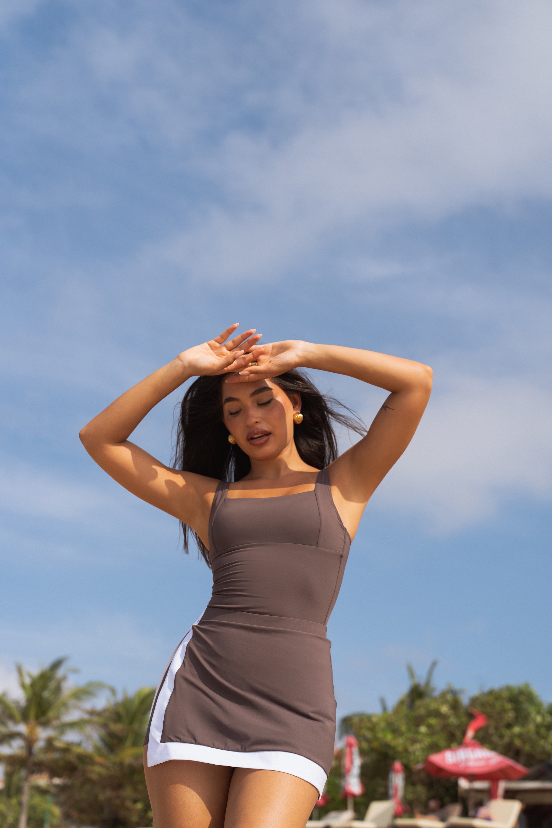 CHOCOLATE BROWN INEZ 2 PIECE SWIM SET