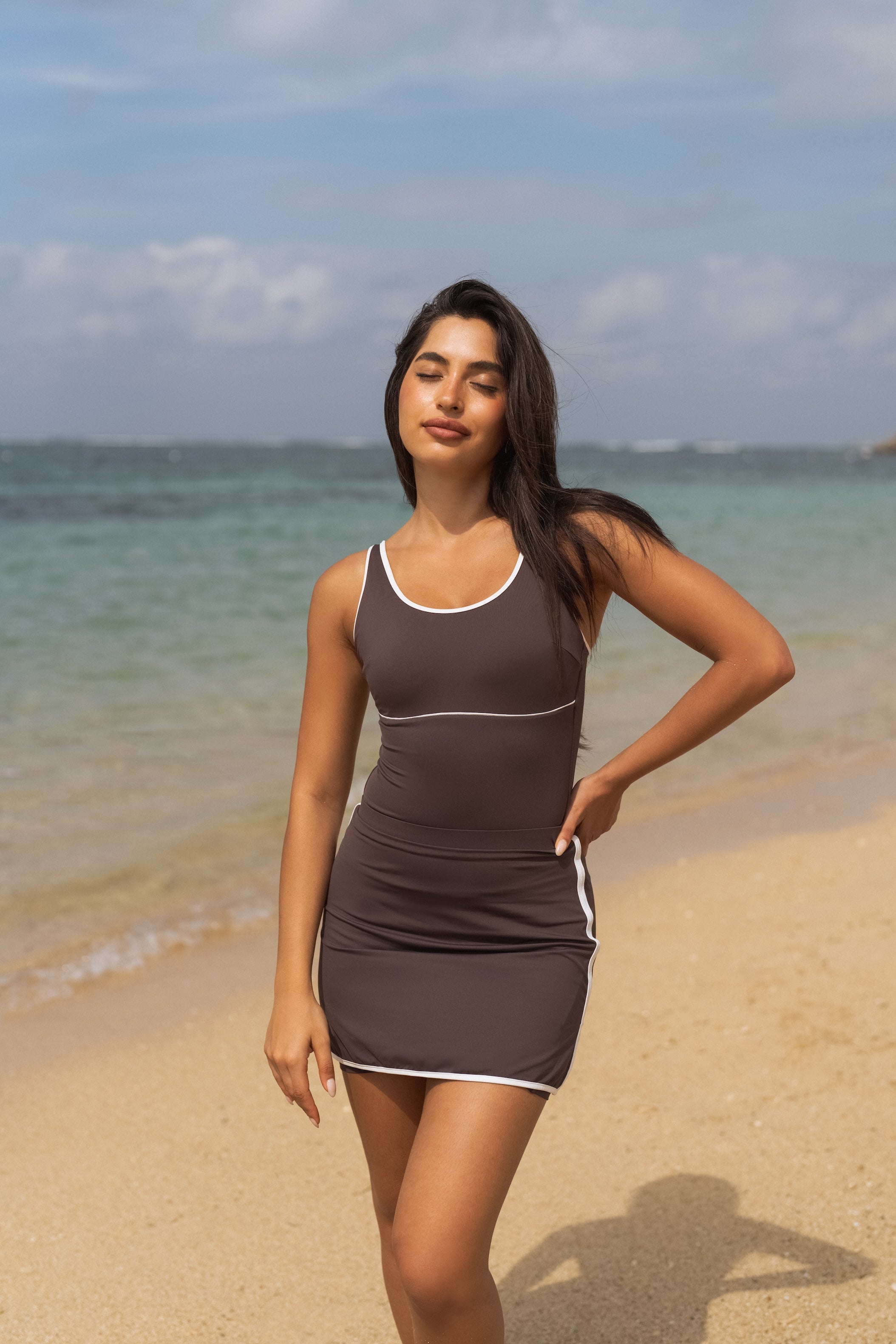 CHOCOLATE BROWN MYA 2 PIECE SWIM SET